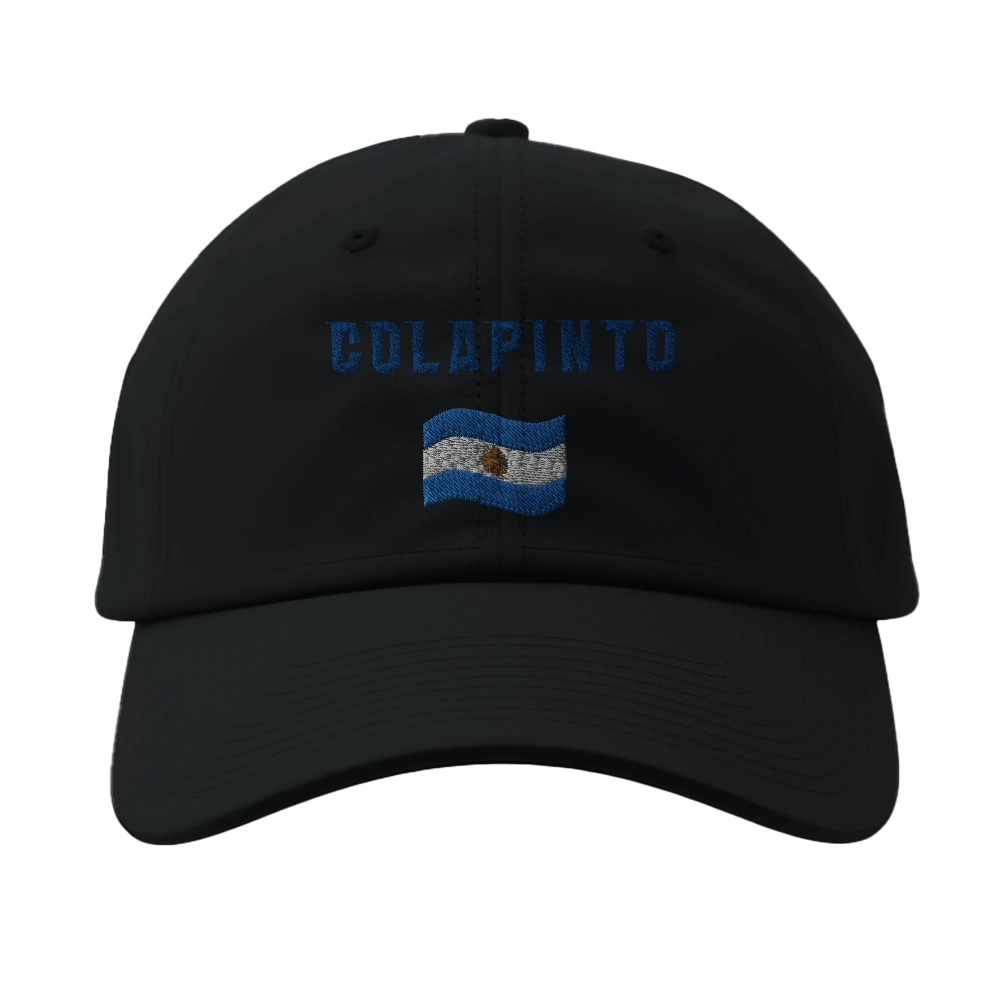 f111 merch black color baseball-cap with colapinto branding.