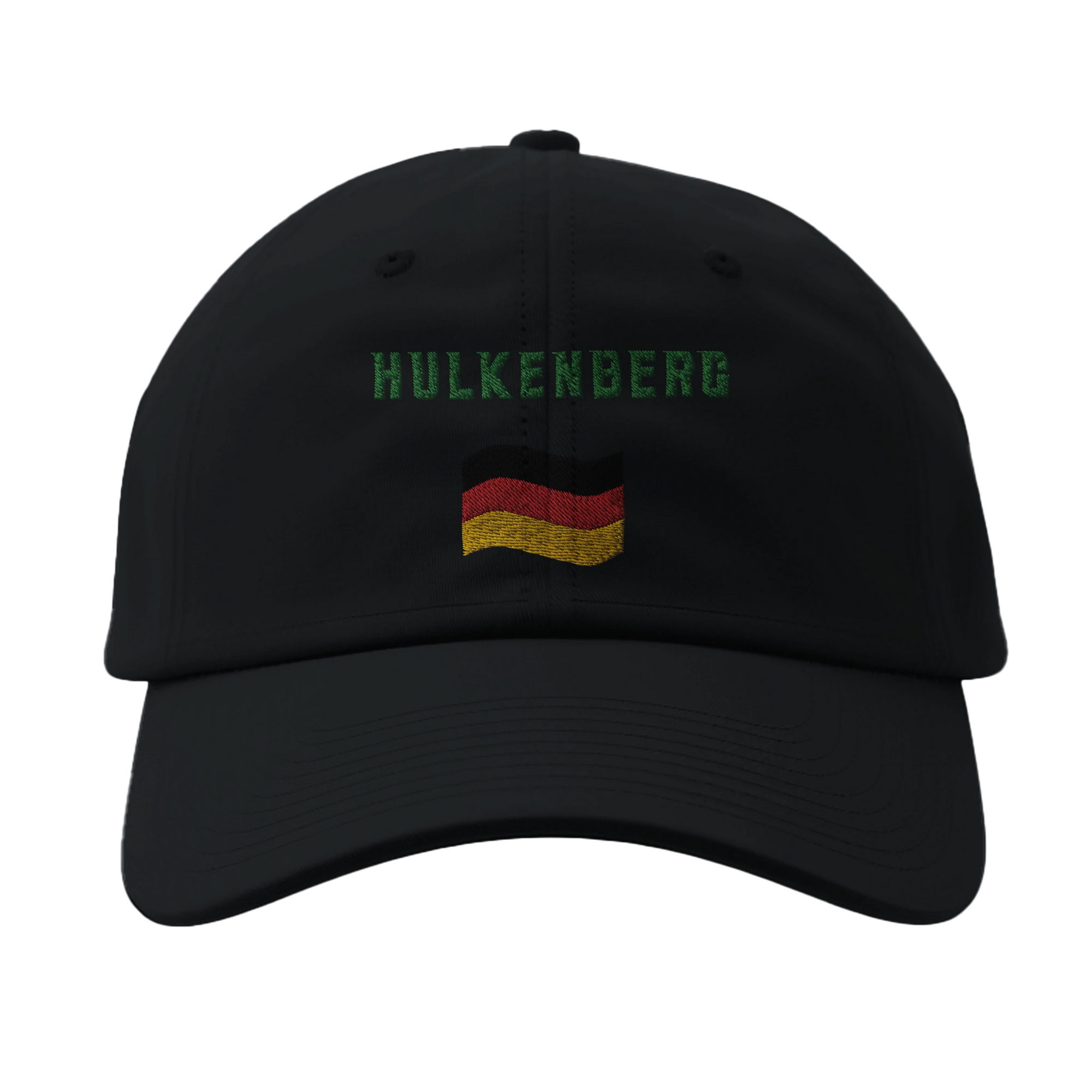 f111 merch black color baseball-cap with hulkenberg branding.