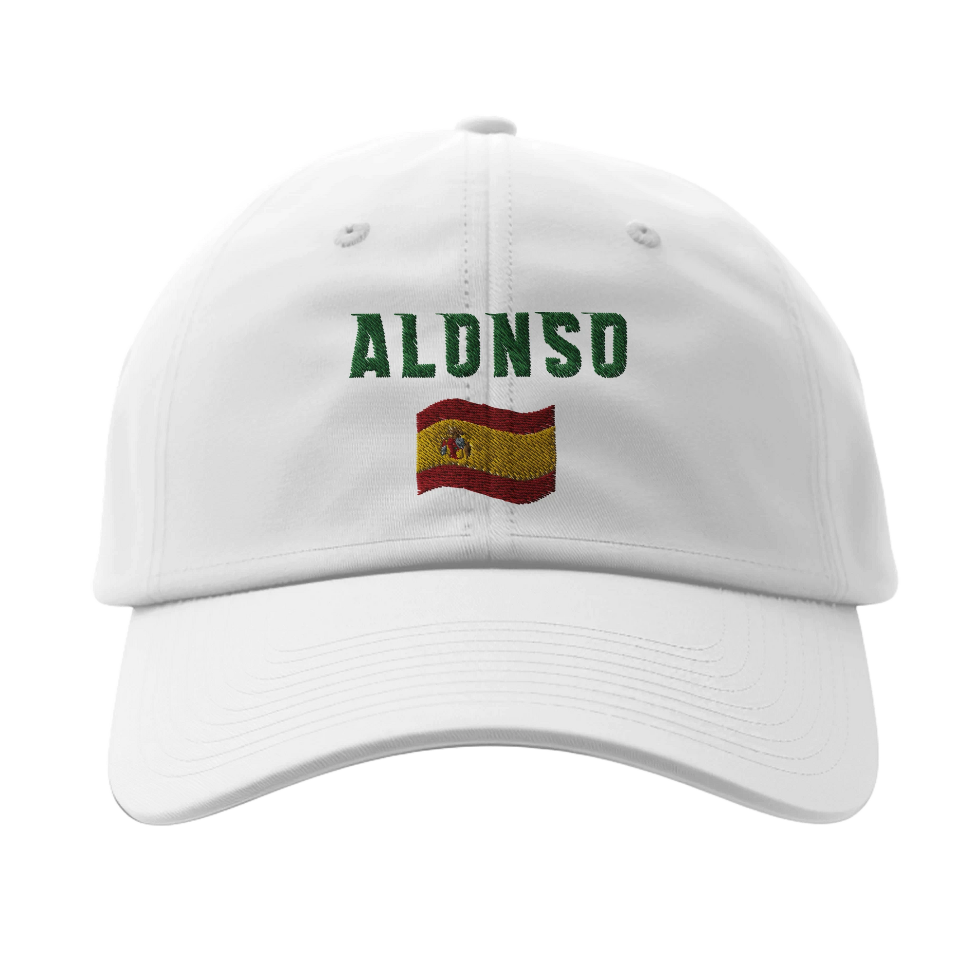 f111 merch white color baseball-cap with alonso branding.