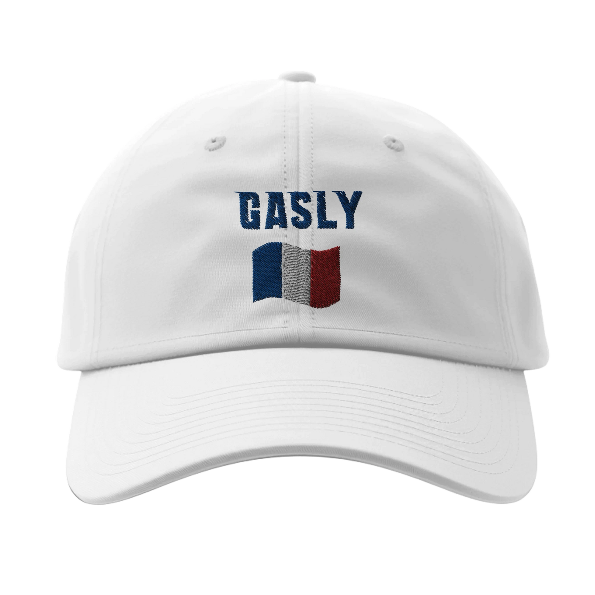 f111 merch white color baseball-cap with gasly branding.
