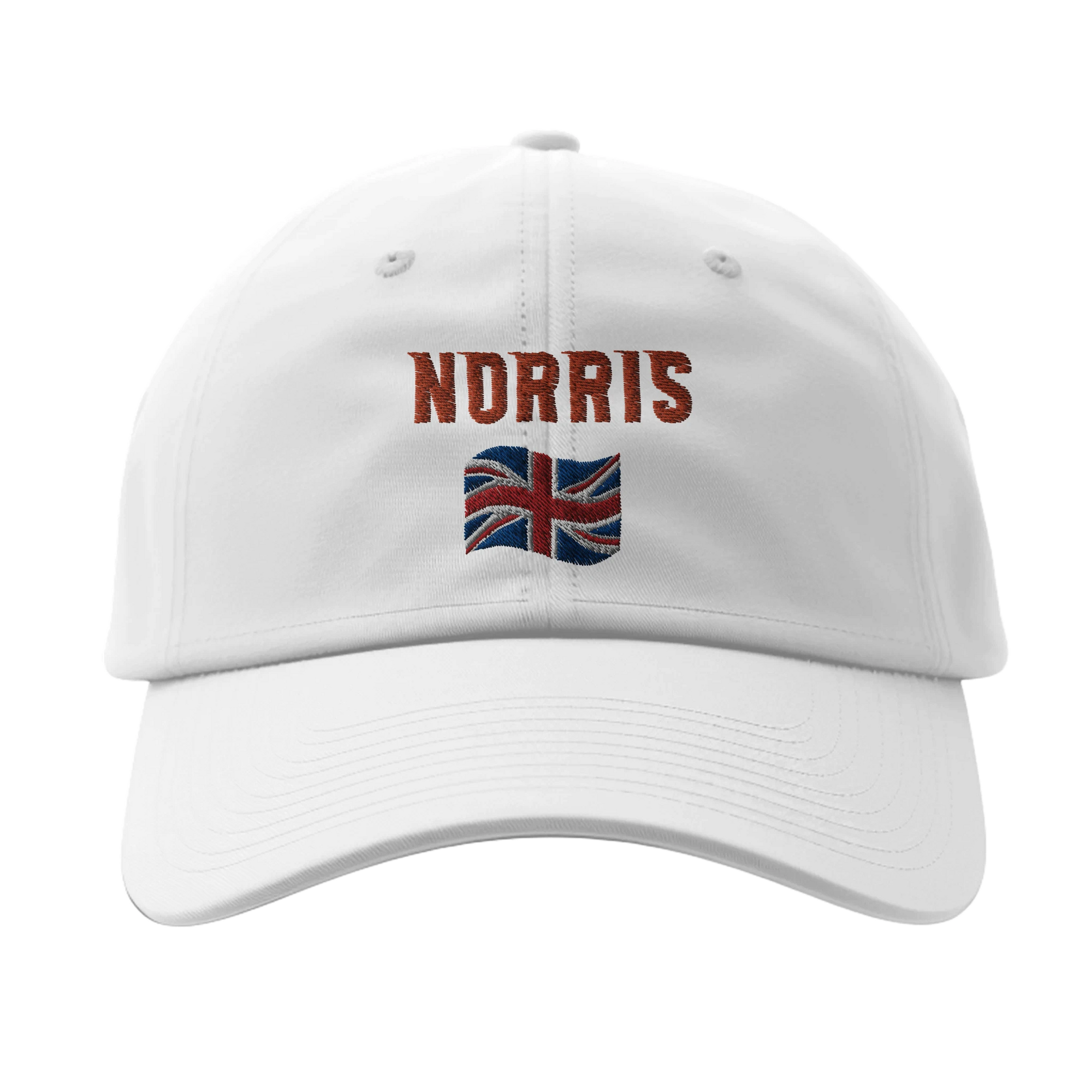 f111 merch white color baseball-cap with norris branding.