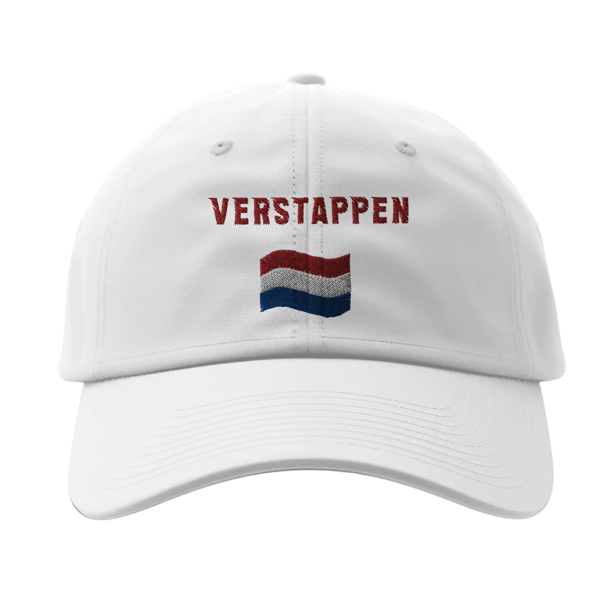 f111 merch white color baseball-cap with verstappen branding.