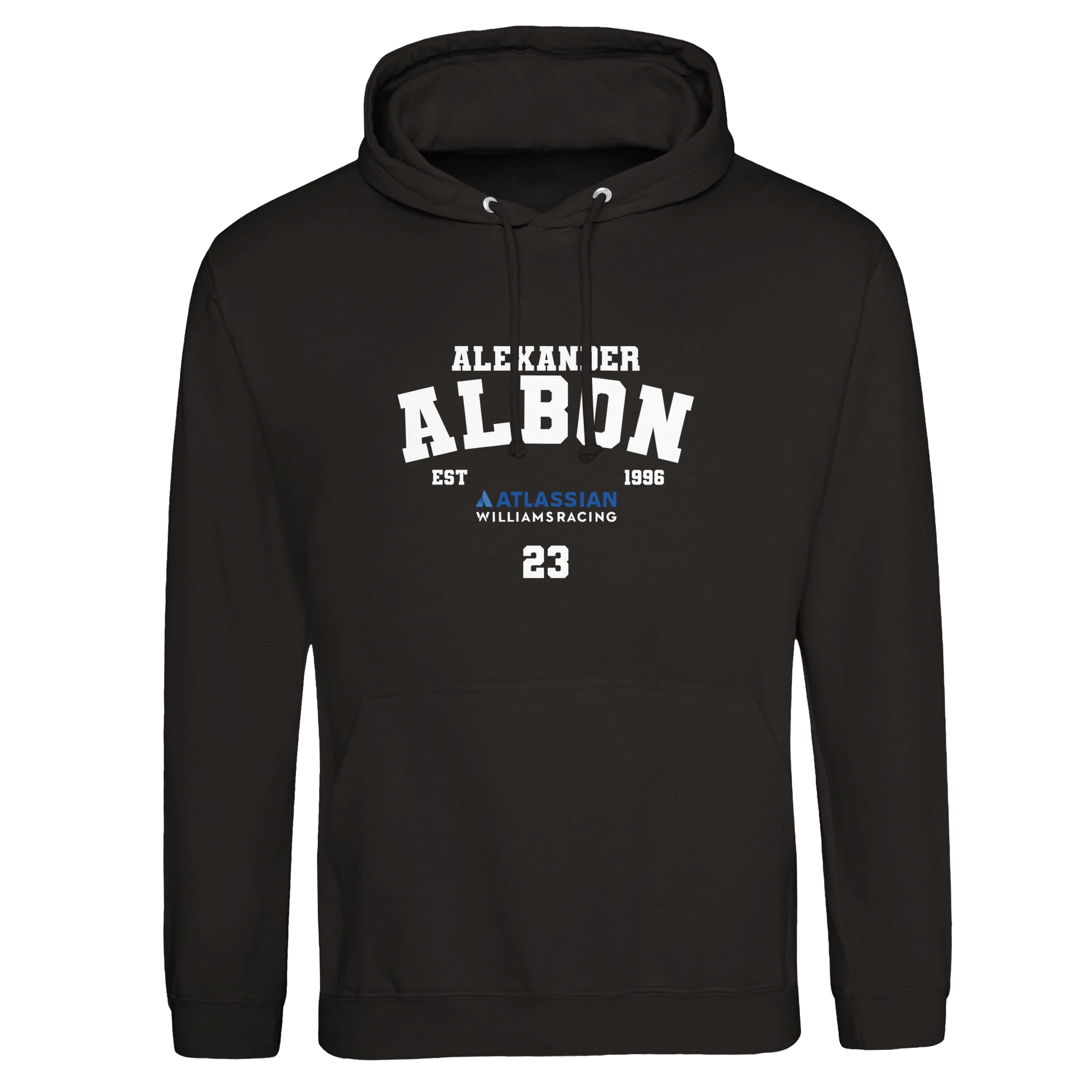 f111 merch deep-black color hoodie with albon branding.