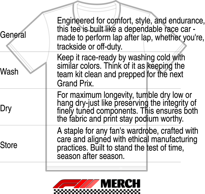 Care Instructions for Albert Park Circuit | Formula 1 Premium Heavyweight Unisex Crewneck Tee