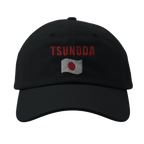 f111 merch black color Baseball-cap with tsunoda branding.