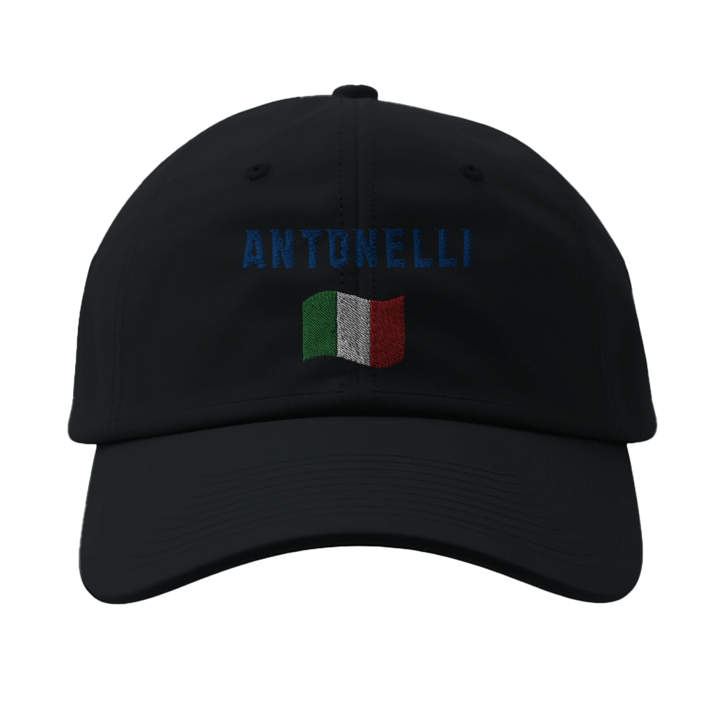 f111 merch black color baseball-cap with antonelli branding.
