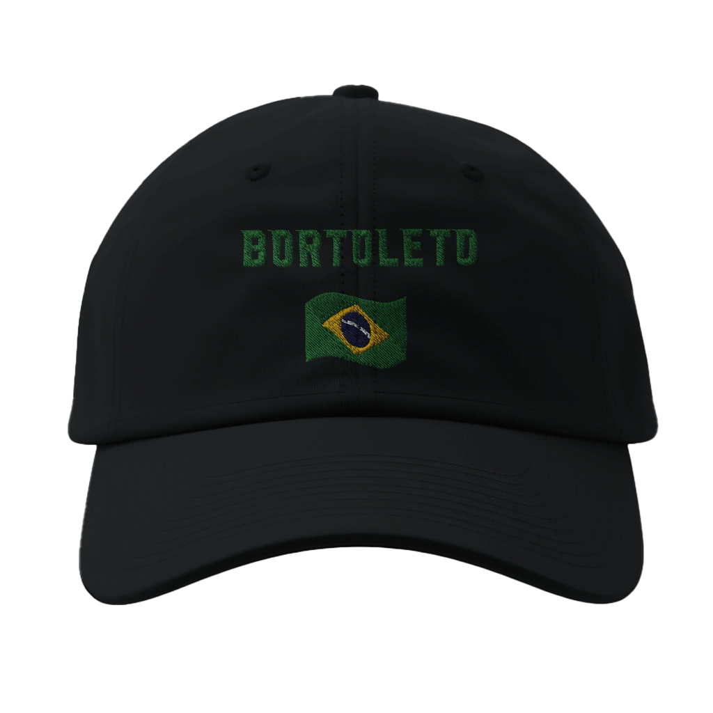 f111 merch black color baseball-cap with bortoleto branding.