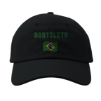 f111 merch black color baseball-cap with bortoleto branding.