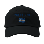 f111 merch black color baseball-cap with colapinto branding.