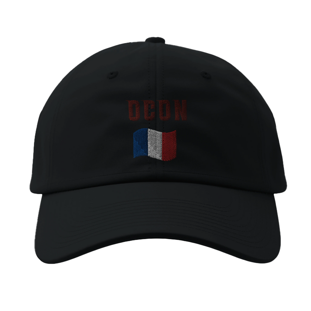 f111 merch black color baseball-cap with ocon branding.