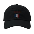f111 merch black color baseball-cap with ocon branding.