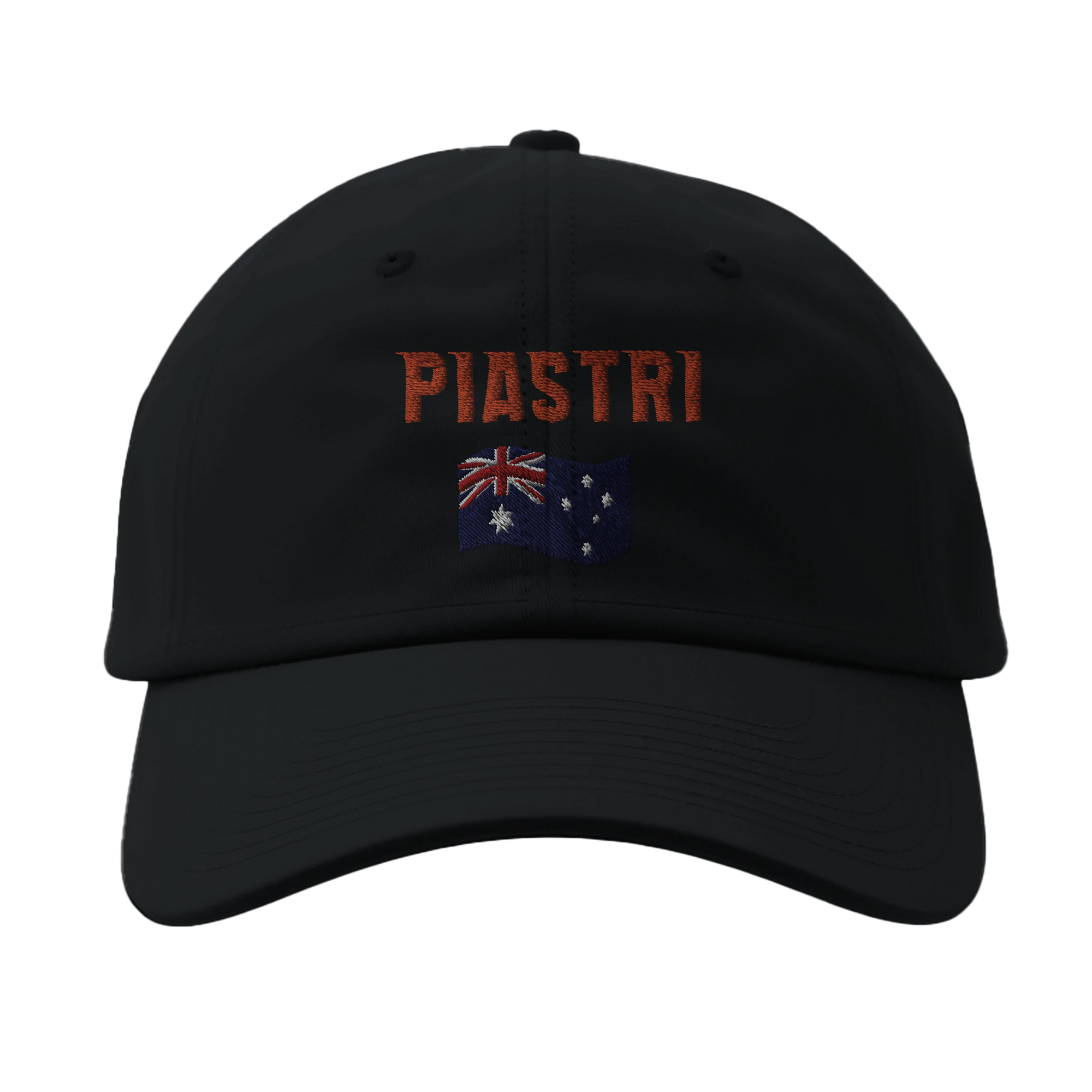 f111 merch black color baseball-cap with piastri branding.