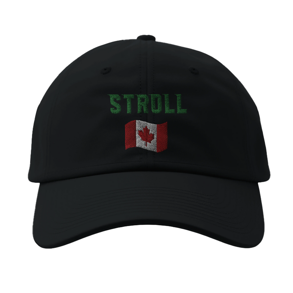 f111 merch black color baseball-cap with stroll branding.
