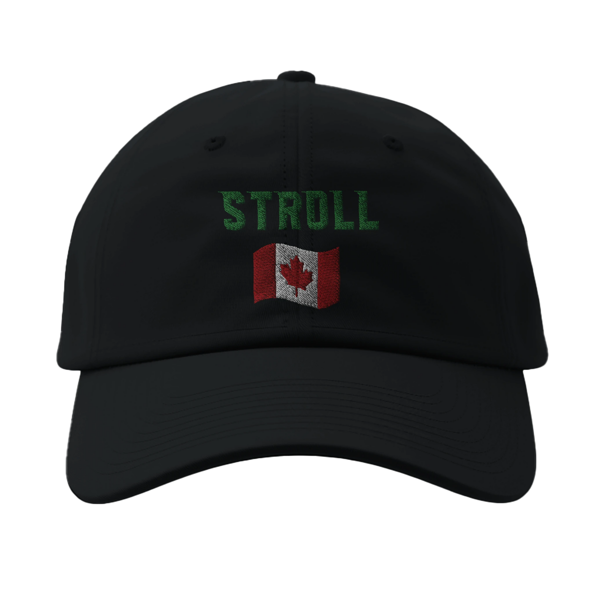 f111 merch black color baseball-cap with stroll branding.