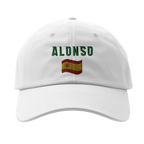 f111 merch white color baseball-cap with alonso branding.