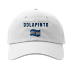 f111 merch white color baseball-cap with colapinto branding.