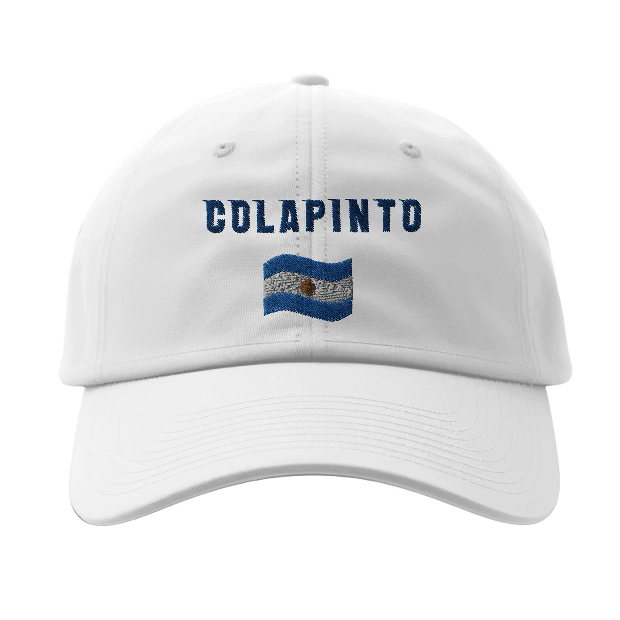 f111 merch white color baseball-cap with colapinto branding.