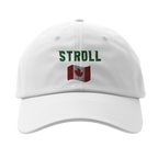 f111 merch white color baseball-cap with stroll branding.