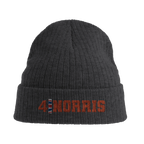 f111 merch dark-grey color beanie with norris branding.
