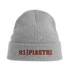 f111 merch light-grey-melange color beanie with piastri branding.