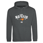 f111 merch charcoal color hoodie with norris branding.