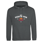 f111 merch charcoal color hoodie with verstappen branding.