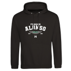 f111 merch deep-black color hoodie with alonso branding.