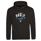 f111 merch deep-black color hoodie with gasly branding.