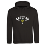 f111 merch deep-black color hoodie with leclerc branding.