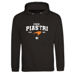 f111 merch deep-black color hoodie with piastri branding.