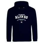 f111 merch oxford-navy color hoodie with alonso branding.