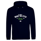 f111 merch oxford-navy color hoodie with bortoleto branding.