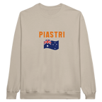 f111 merch sand color sweatshirt with oscar-piastri branding.