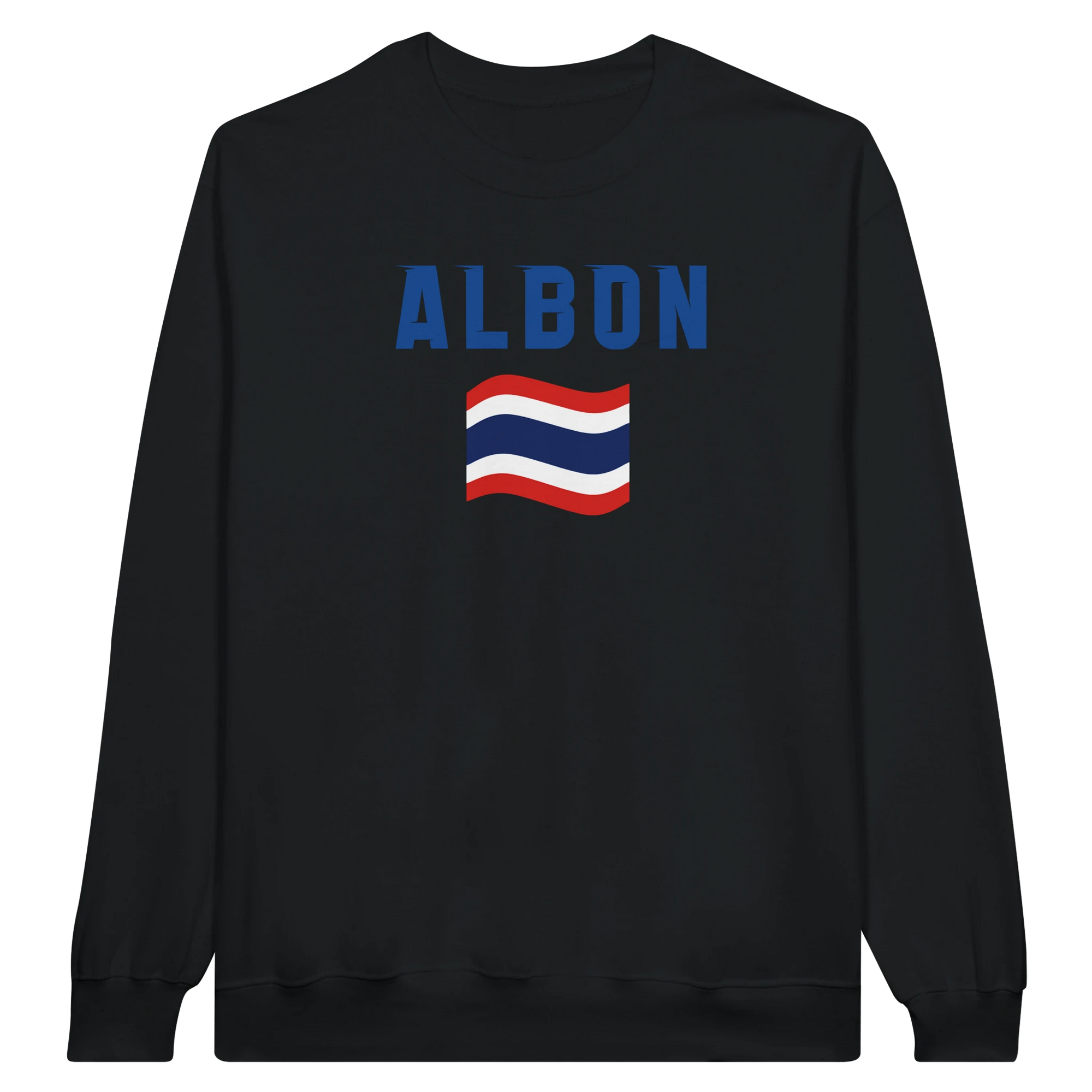 f111 merch black color sweatshirt1 with alex-albon branding.