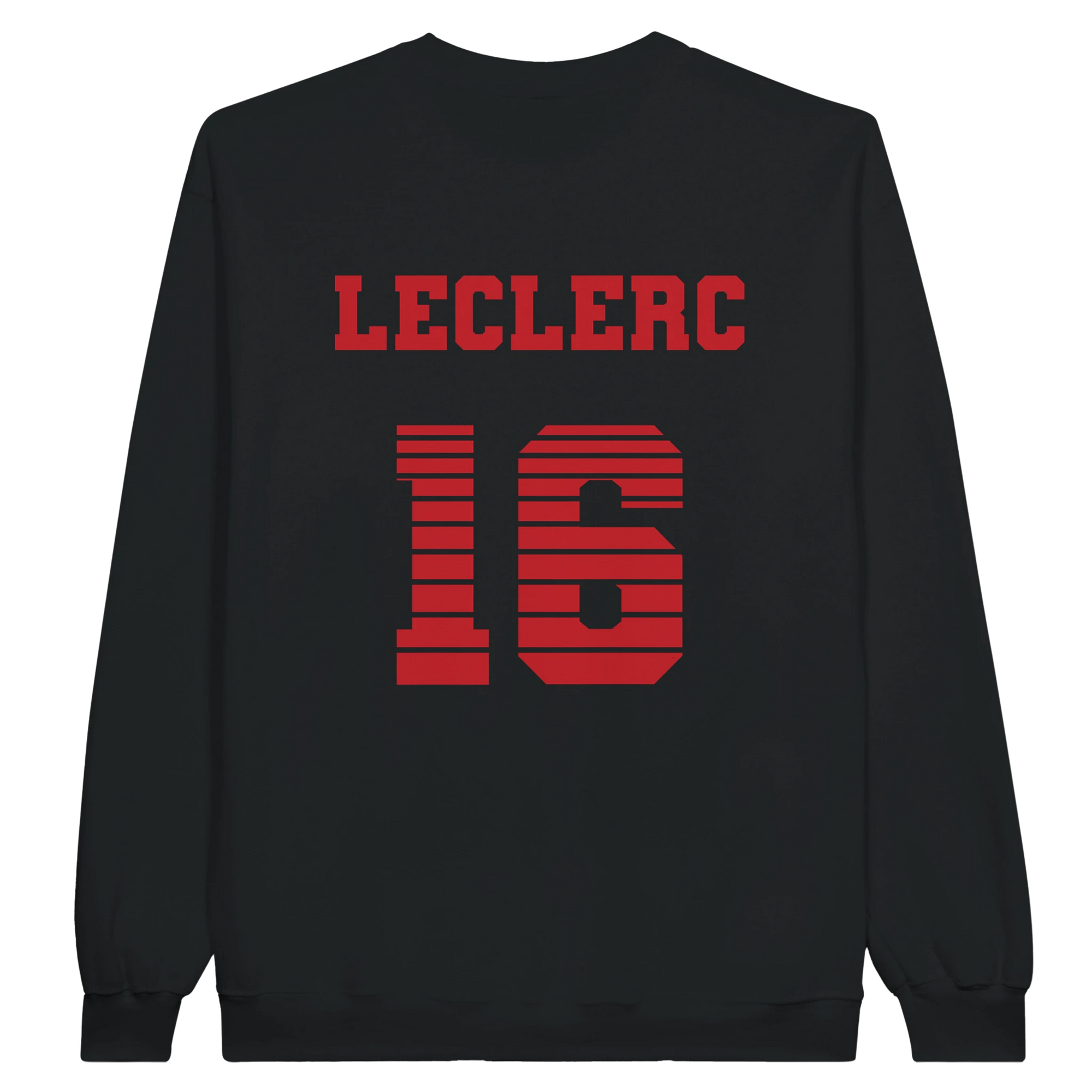 f111 merch black color sweatshirt1 with charles-leclerc branding.