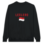 f111 merch black color sweatshirt1 with charles-leclerc branding.