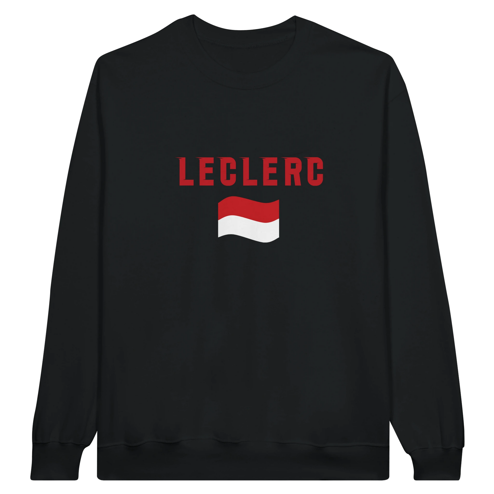 f111 merch black color sweatshirt1 with charles-leclerc branding.