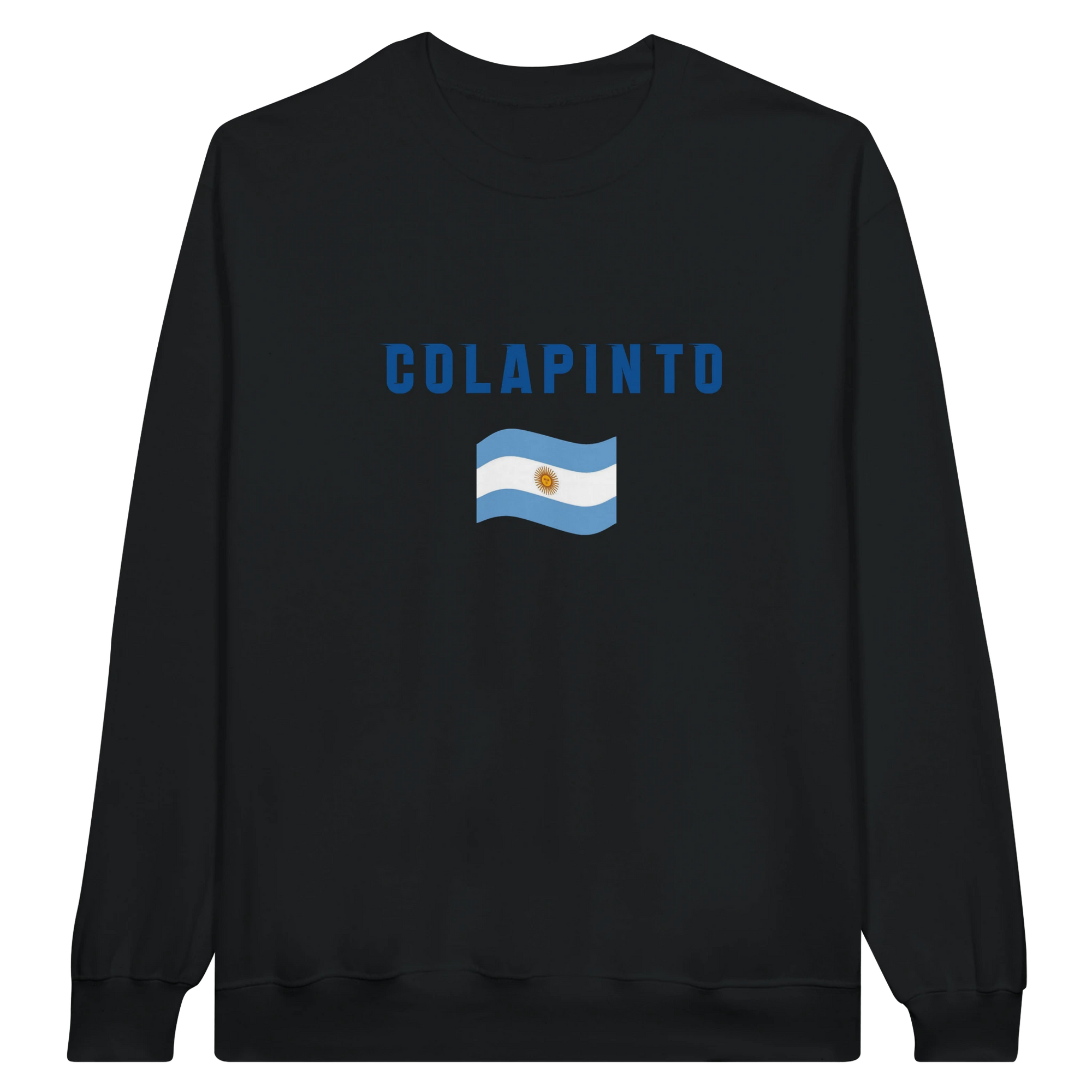 f111 merch black color sweatshirt1 with franco-colapinto branding.