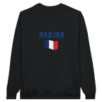 f111 merch black color sweatshirt1 with isack-hadjar branding.