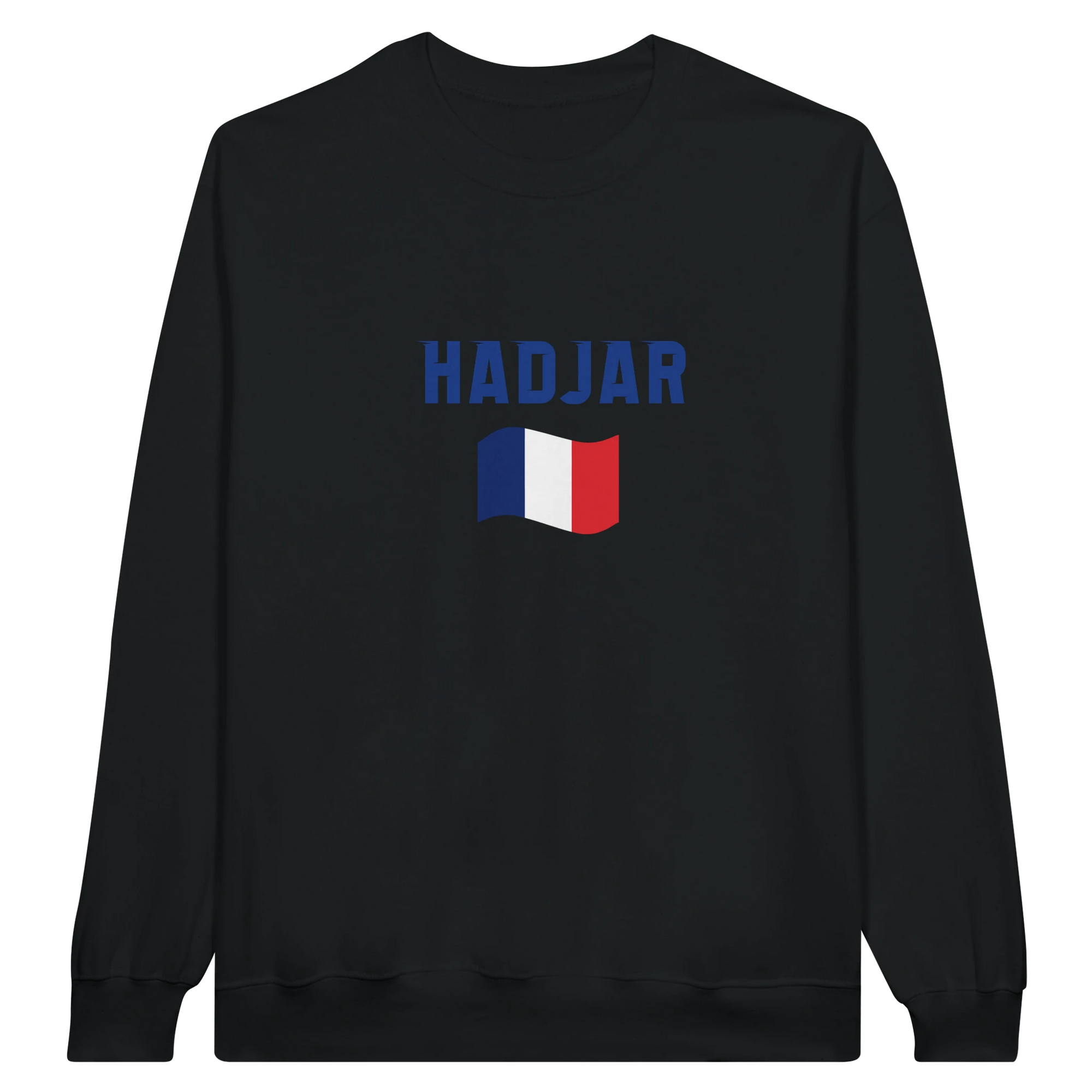 f111 merch black color sweatshirt1 with isack-hadjar branding.