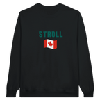 f111 merch black color sweatshirt1 with lance-stroll branding.