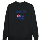 f111 merch black color sweatshirt1 with liam-lawson branding.