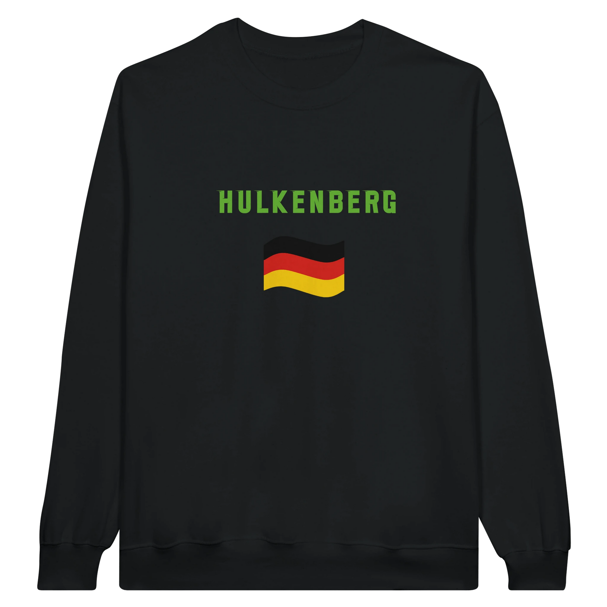 f111 merch black color sweatshirt1 with nico-hulkenberg branding.
