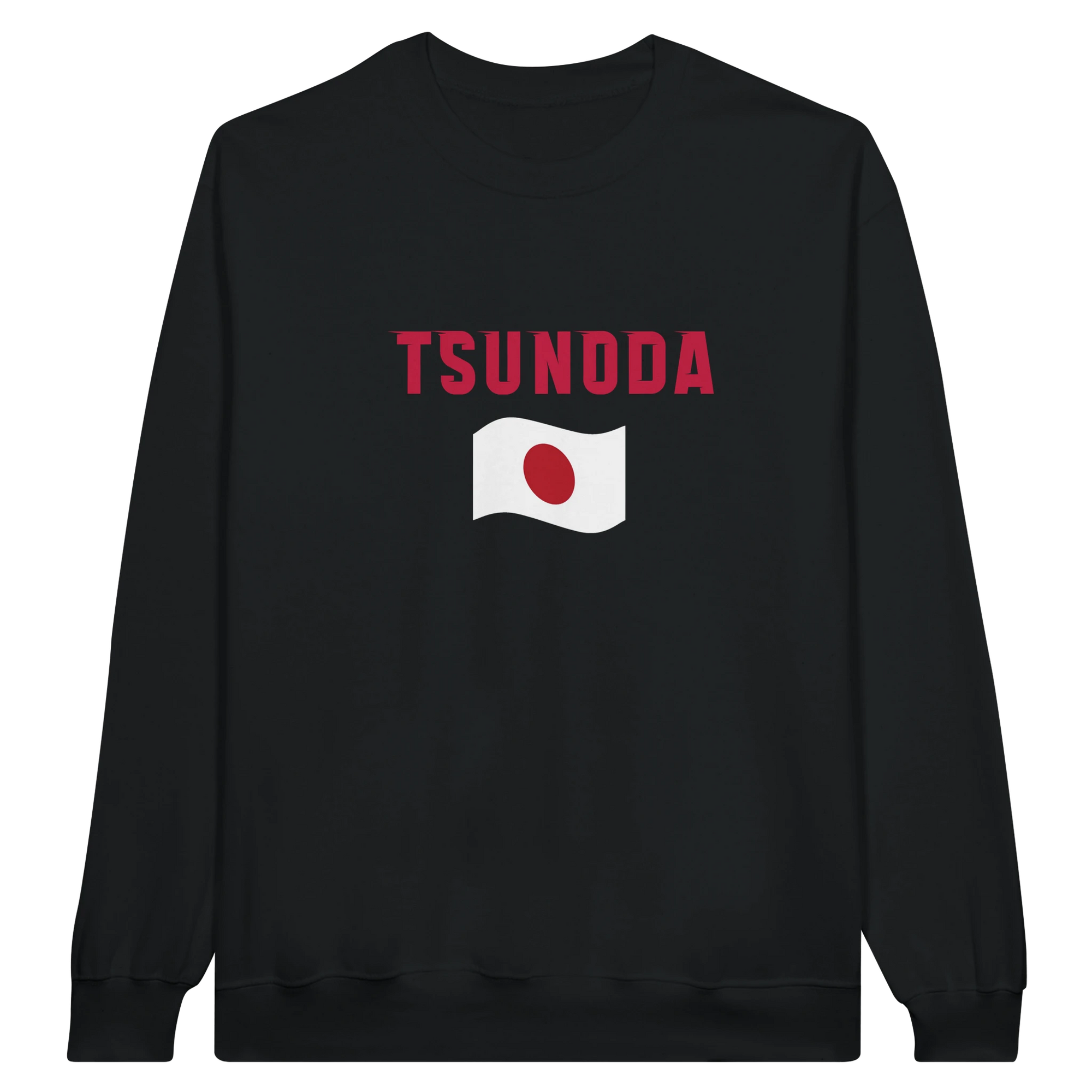 f111 merch black color sweatshirt1 with yuki-tsunoda branding.