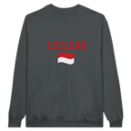 f111 merch charcoal color sweatshirt1 with charles-leclerc branding.