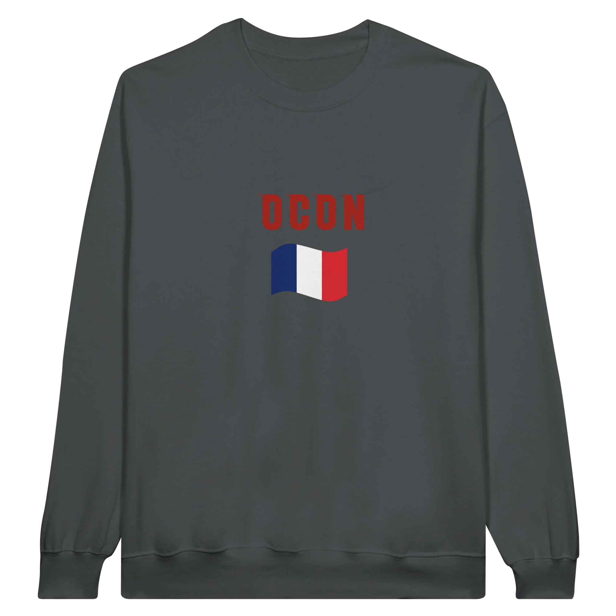 f111 merch charcoal color sweatshirt1 with esteban-ocon branding.