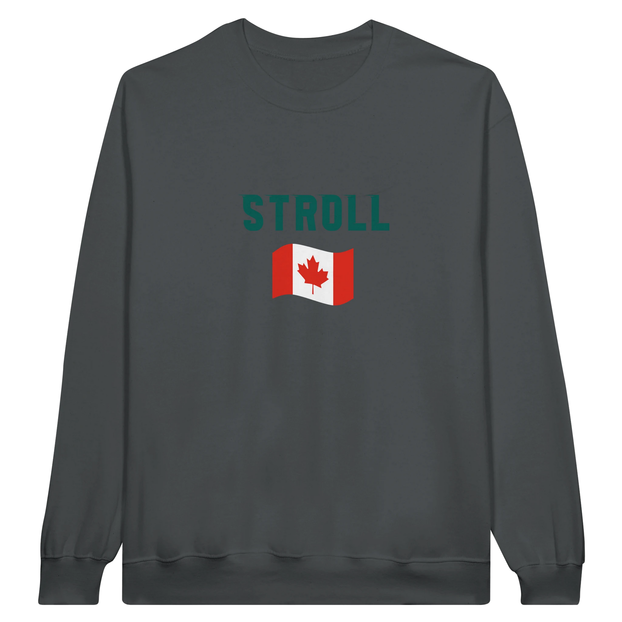 f111 merch charcoal color sweatshirt1 with lance-stroll branding.