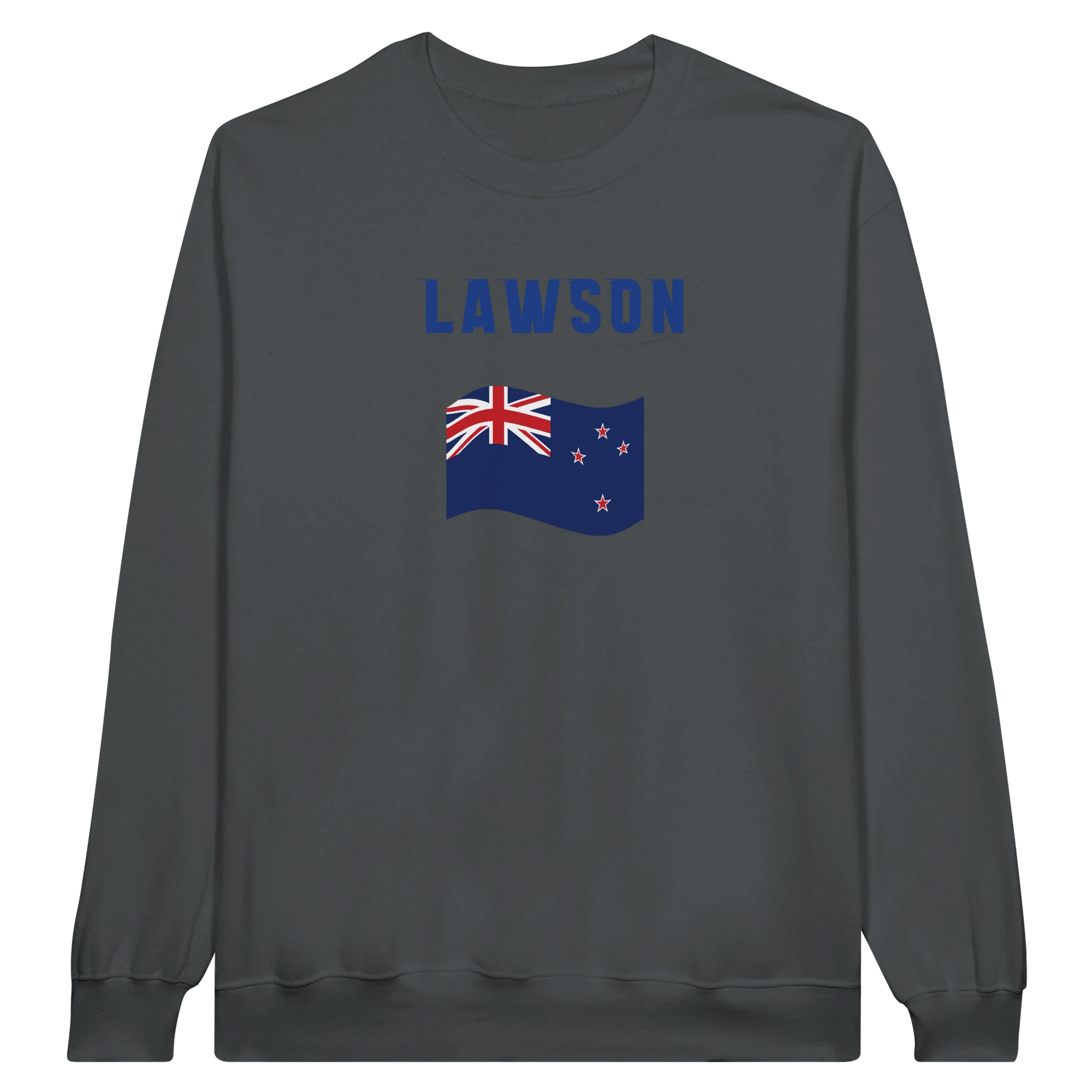 f111 merch charcoal color sweatshirt1 with liam-lawson branding.
