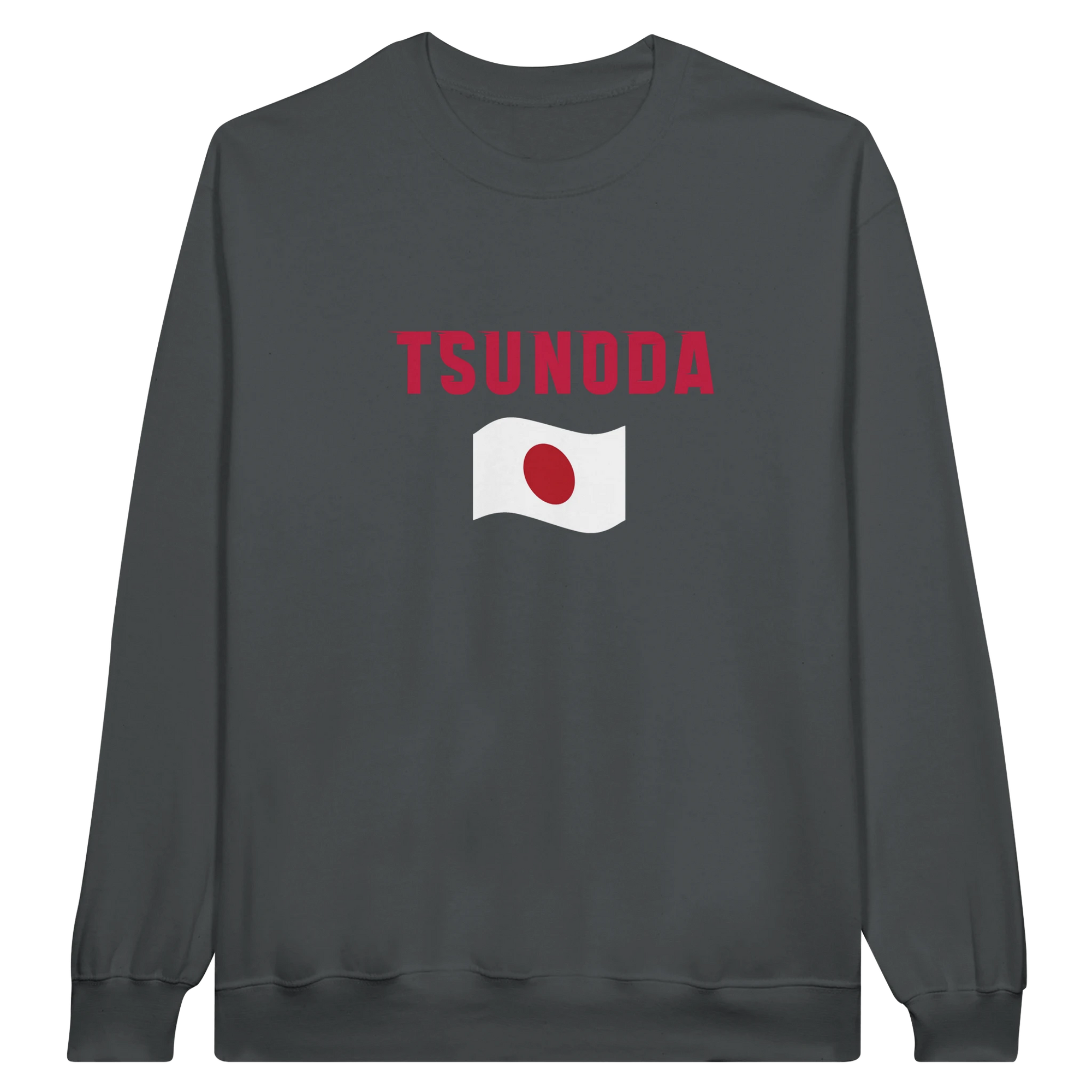 f111 merch charcoal color sweatshirt1 with yuki-tsunoda branding.