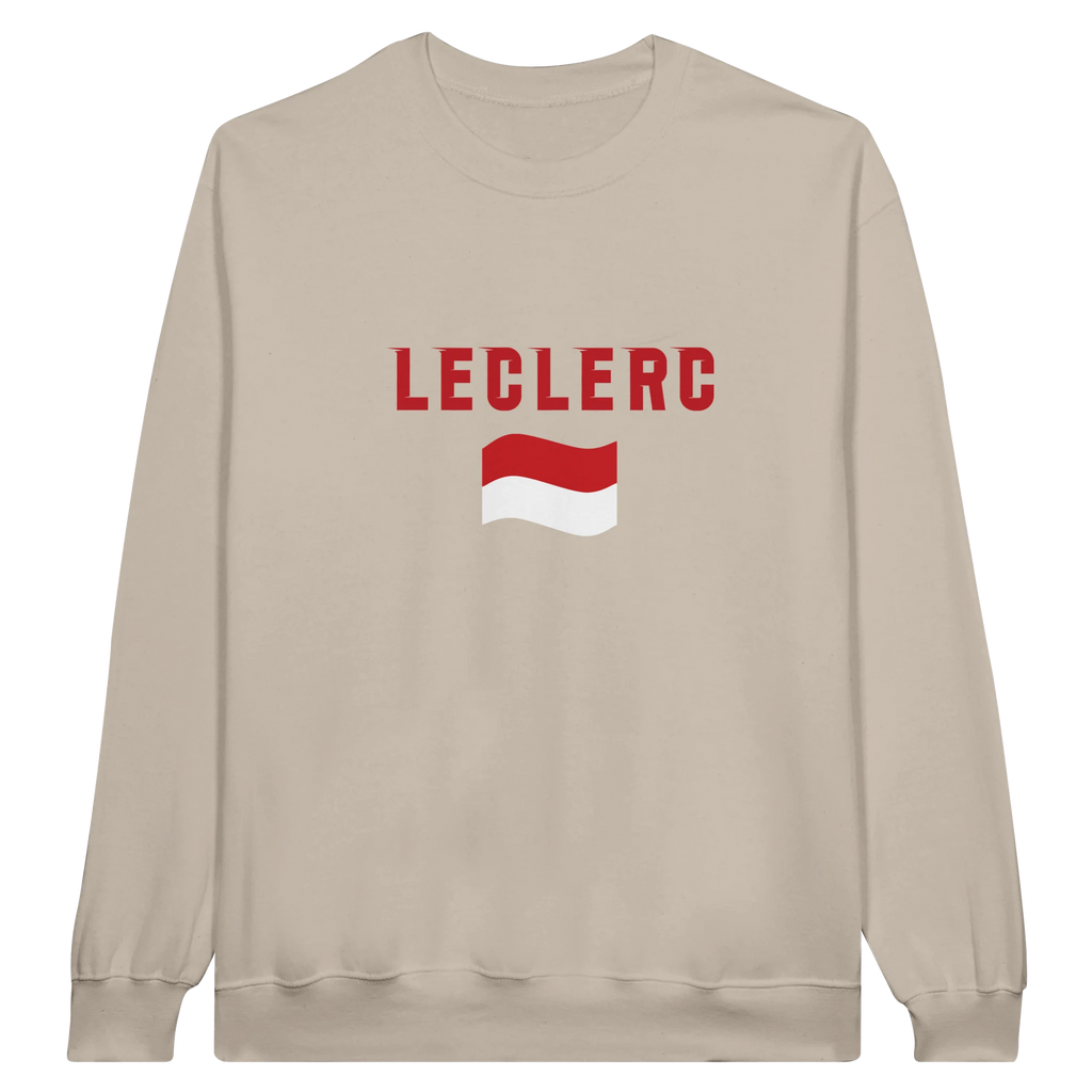 f111 merch sand color sweatshirt1 with charles-leclerc branding.